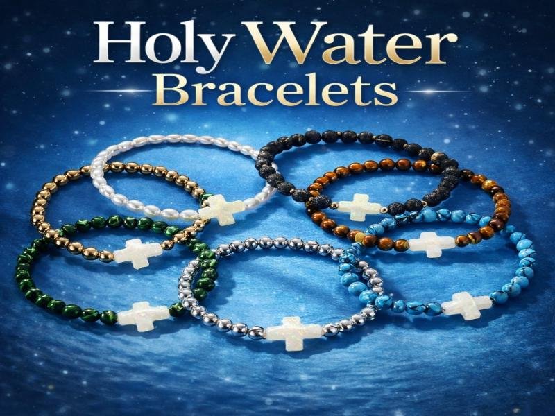 Holy Water Bracelet Sacred Spiritual Jewelry for Faith Protection and Timeless Style